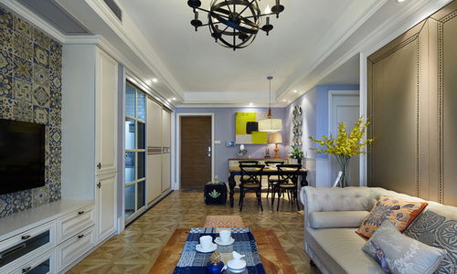 貴陽華潤國際社區(qū)裝修案例,小美式風(fēng)格裝修設(shè)計(jì)